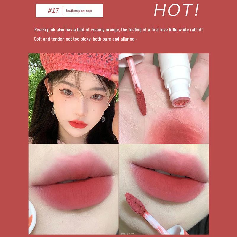 

Матовая бархатная помада-мусс для губ: Стойкий, Не выцветающий, Подходит для студентов и вечеринок