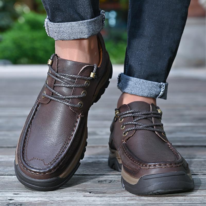 Fashion New Large Size Men's Shoes Genuine Leather Flats Men Loafers High Quality Outdoor Men Sneakers Breathable Male Casual Shoes