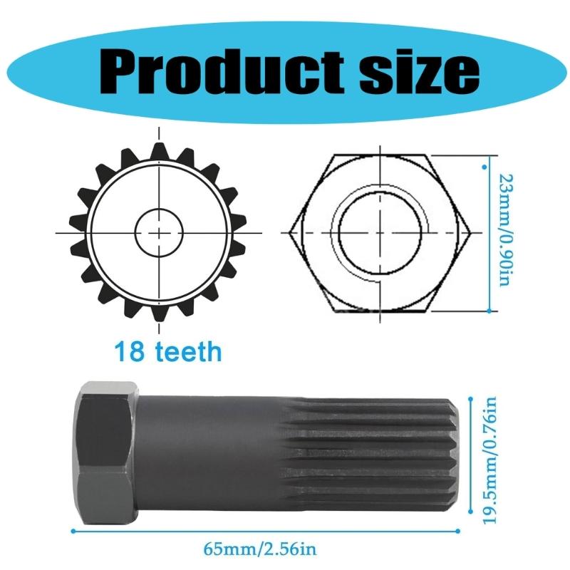 High Performances WR001 Impeller Spline Wrench Tool Ergonomic Handle Wrench High Efficiency Wrench Suitable for Marine