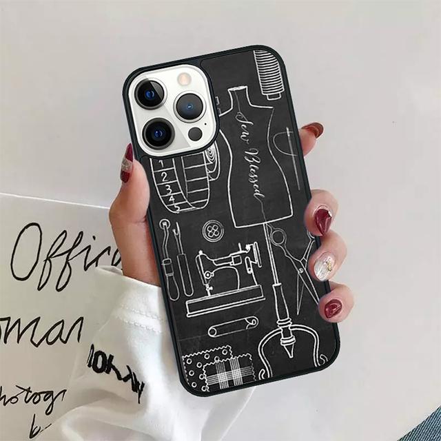 Sewing Scissors Coque Shell For iPhone 17 Air 15 16 14 13 12 Pro Max 11 Pro Max Plus Phone Case Cover