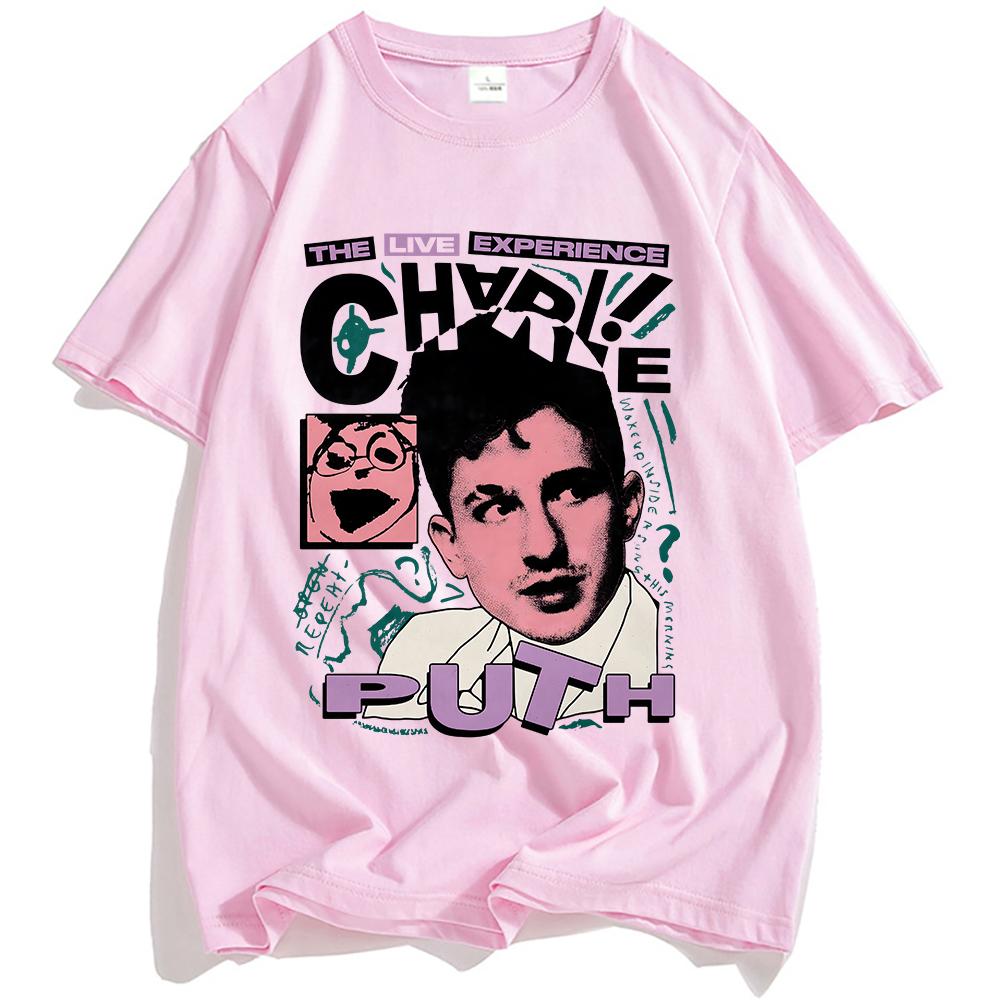 2026 SpringSummer Charlie Puth Live Experience Cotton Singer Patterned Print Streetwear for Men Mens TShirt