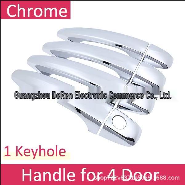 Carbon Fiber Door Handle Sticker for 13-19 Peugeot 301 - Car Decoration Cover Carbon Fiber Grain Pull Handle