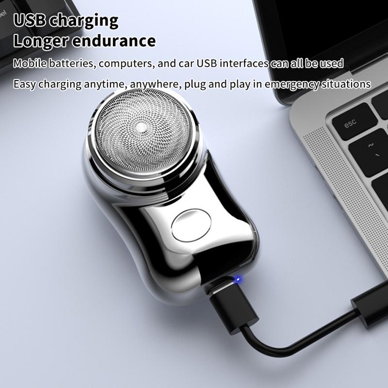 Portable Electric Shaver Usb Rechargeable Mini Shave Electric Razor Pocket Shaver Waterproof Shaver Gift For Father Husband