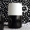 Muga Mug White, Black 2P Set