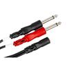 Hosa Y-Kabel Stereo Mini Buchse auf Mono Klinke Stecker x 2 YMP-434