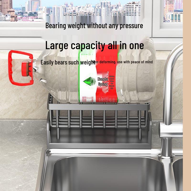 Kitchen Sink Storage Rack - Drain Rack for Detergent, Sponge, and Steel Wire Ball