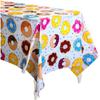 Disposable Donut Table Cover Rectangular Donut Tablecloth Birthday Party   Picnic