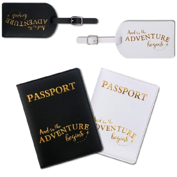 PU Leather Passport Holder Luggage Tag for Women Men Fashion Wedding Gift