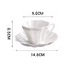 Silver Shell Ceramic Cup Coffee Mug Petals Pearl Glaze Set of Cups and Saucers Afternoon Tea Ceramic Mugs Tea Cup Set