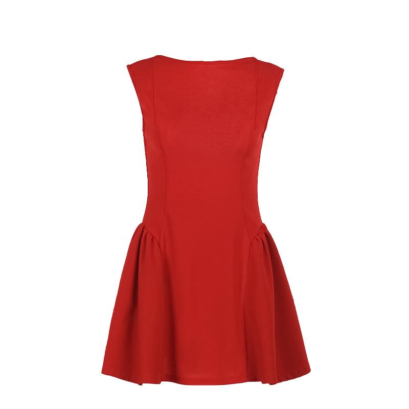 Fall Short Dress Socialite Style Sexy Slim Base Backless A Swing Dress