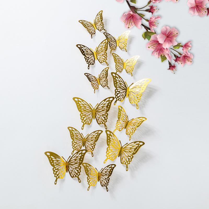 3D Realistic Double-Layer Butterfly Wall Stickers for Home Décor