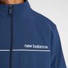 New Balance Men's Woven Track Coat Jacket Mesh Lining Nylon Windbreaker (AMJ53170) NB Navy Size S