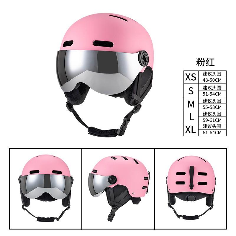 Unisex Ski Helmet With Integrated Goggles Winter Snowboarding Safety Gear EPS Foam CE Certified Adults