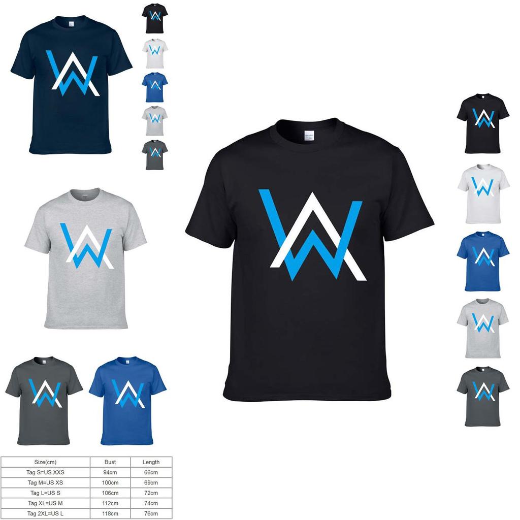 Luxurious Alan Walker Faded Cotton T-shirt With Classic O-neck For Men In Every Season