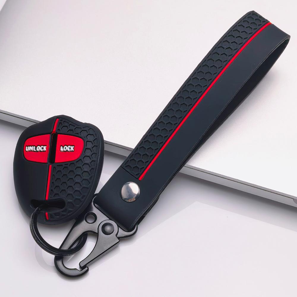 Key Case Cover for Mitsubishi Outlander ASX Lancer Triton Pajero Sport Eclipse Cross with Keychain Anti-Scratch Surface Shockproof Structure