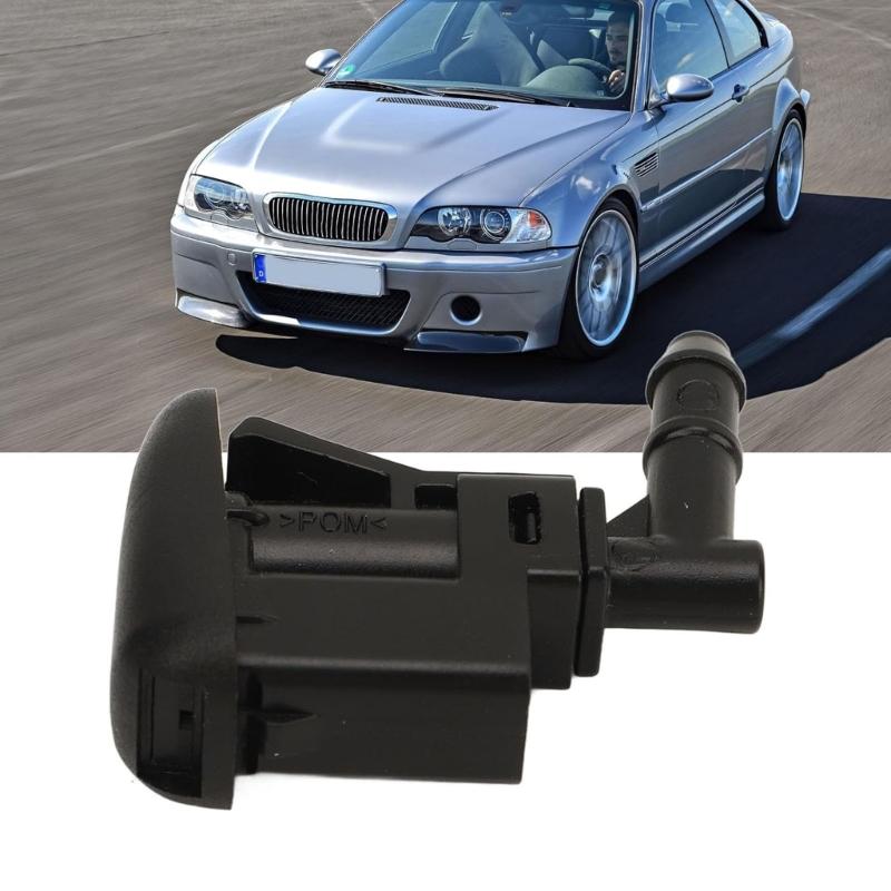 Universal Windshield Cleaning Jet Nozzle Wider Coverage 61667056732 Replacement Strong Construction for Car E46 320i