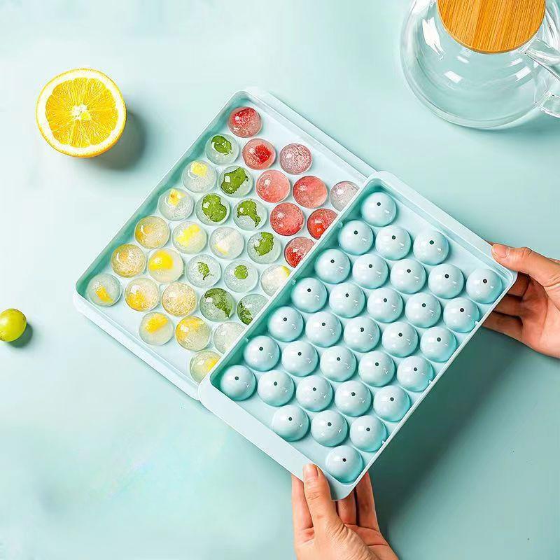 1pc Food Grade Round Ice Cube Mold  33 Grids for Perfectly Frozen Ice Hockey Cubes Ideal Home Kitchen Tool