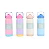 Pastel Color Stainless Steel Vacuum Insulated Travel Tumbler With Straw Lid 24oz Portable Thermos Women Men Outdoor Office