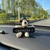 Bow-Knot Puppy Parking Sign Car Ornament Car Decoration Number Plate Driving Supplies