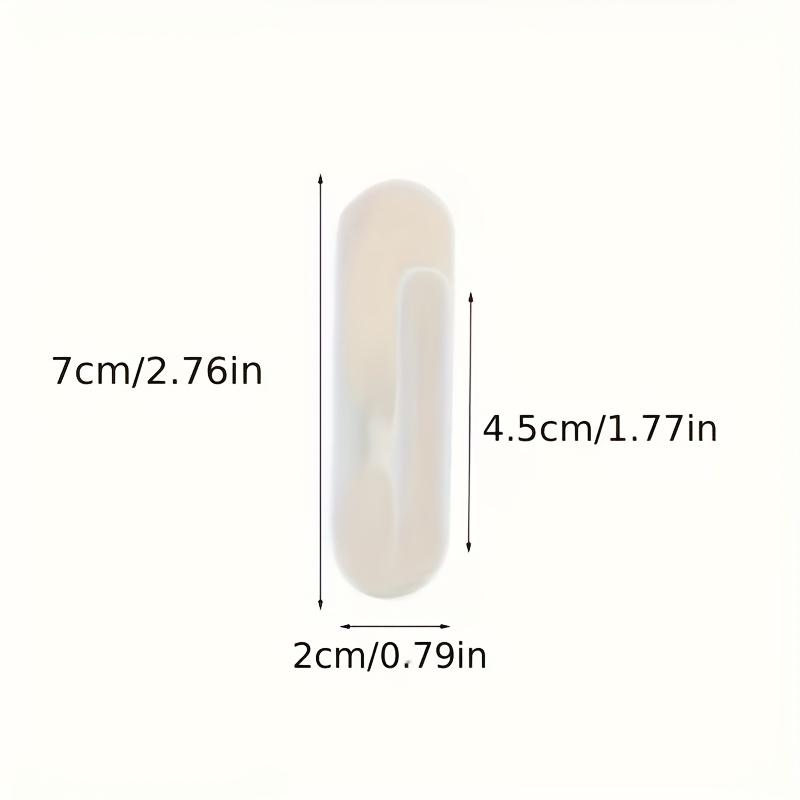 

No-Drill Curtain Hooks | Minimalist Style Durable Plastic Glam Design 1pcs белый