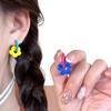 Portable Sturdy Alloy Round Earrings Jewelry Accessory for Fashionable Women Ladies Versatile for Various Occasions