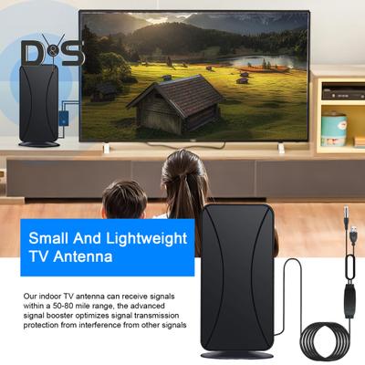 Indoor Digital TV Antenna Signal Booster 50-80 Mile Range 1080p Support Universal Easy Installation Fireproof Design TV Antenna