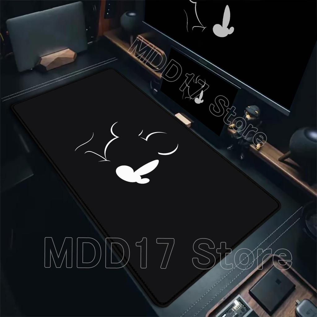 HD Printing Anime Mouse Pads Black and White Mickey Mouse Pad Speed Pc Computer Keyboard Desk Mat PC Gaming Accessories Mousepad