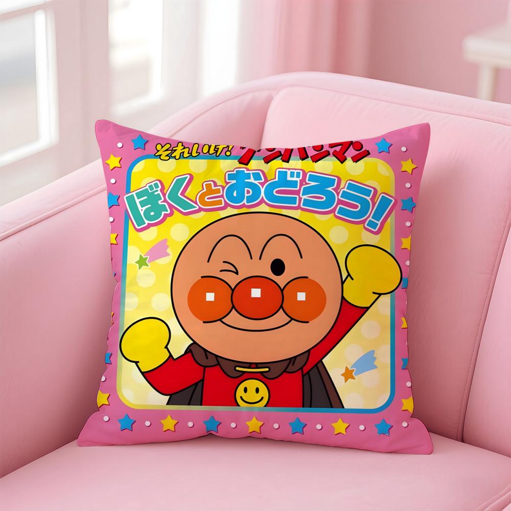 anime A-AnpanmanS Cushion Cover Comfortable Reversible Pillow Cover Ideal for Car Sofa Bedroom & Beyond 12x12Inch