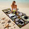 1Pc Journey Through Time Beach Towel, Quick Dry, Multi-Use for Beach Pool Gym Yoga Home Travel, Christmas, Halloween, Xmas Gift M928175