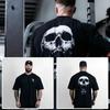 2024 Gym Fitness T-shirt Loose Oversized Cotton Men Short Sleeves Bodybuilding Sports Tees Summer Training Workout Jogging Tops