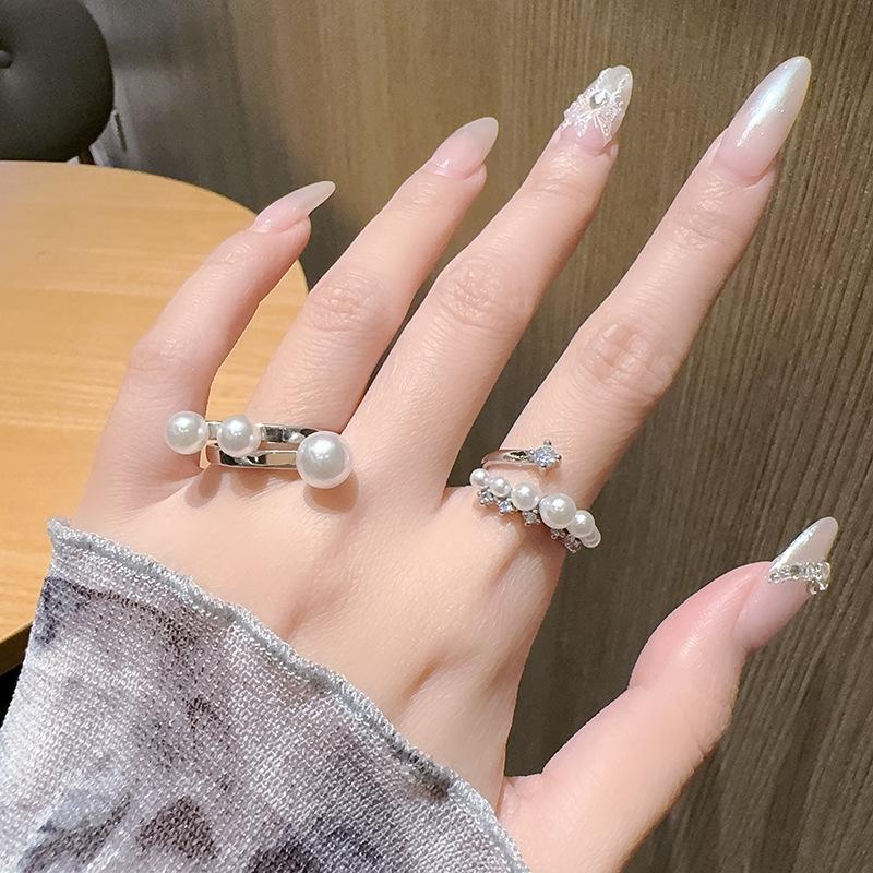 Light Luxury Line Geometric Simple Open Ring Women'S Jewelry High-End Pair Ring Fashion Niche Ring
