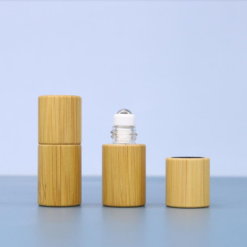 1/2/3/5/10 мл Бамбуковая Деревянная Бутылка Парфюм Пустая Масляная Бутылка Нержавеющая Сталь Роликовый Шарик Парфюм Бутылка для Ароматерапии Масляная Бутылка-Ролик
