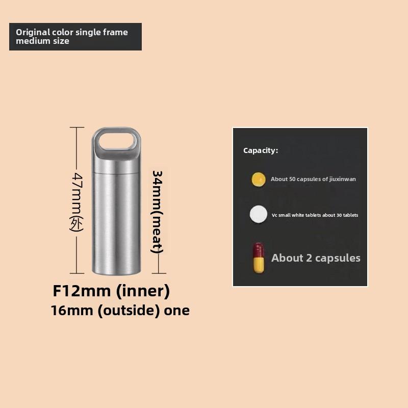Stainless Steel Pill Bottle Travel Medicine Container Waterproof Portable Pill Organizer Small Box Elderly First Aid Emergency