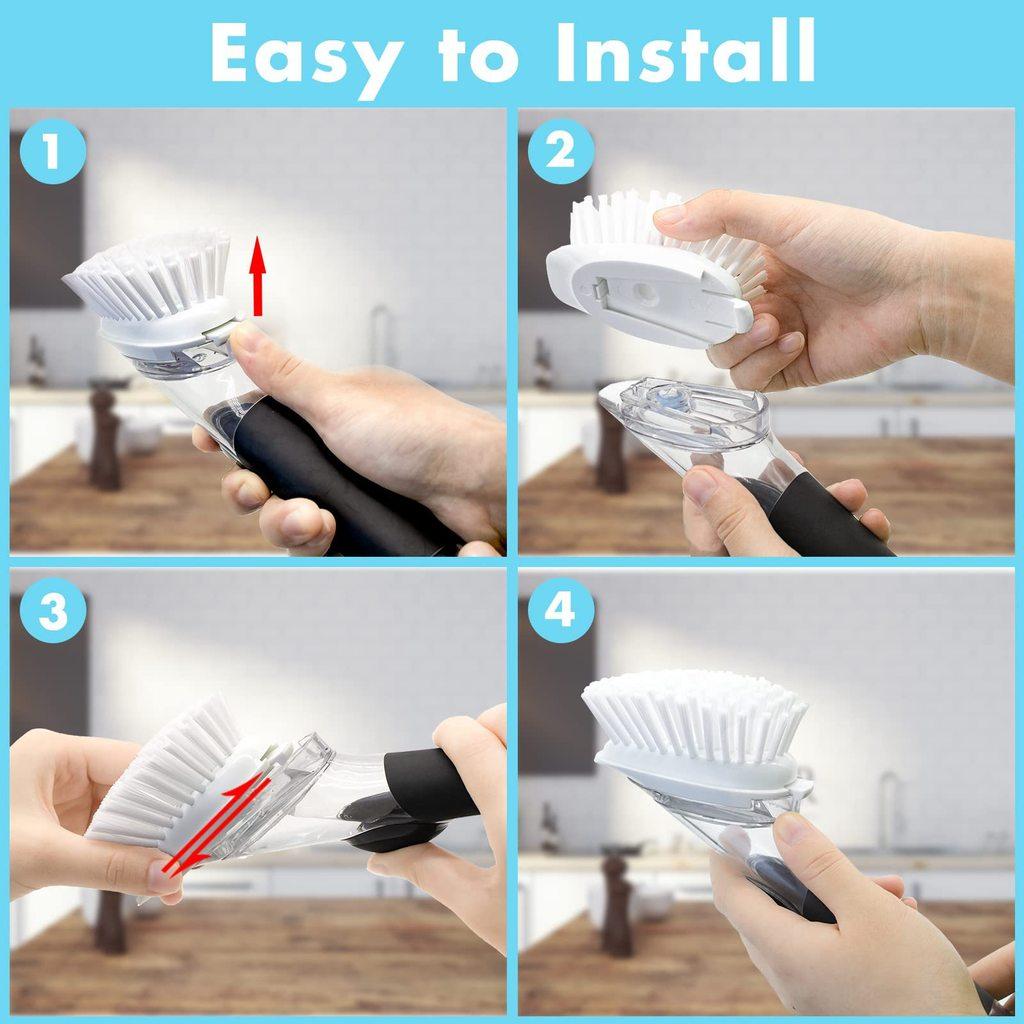 Multipack Dish Brush Replacements For Oxo Scrubbing And Cleaning