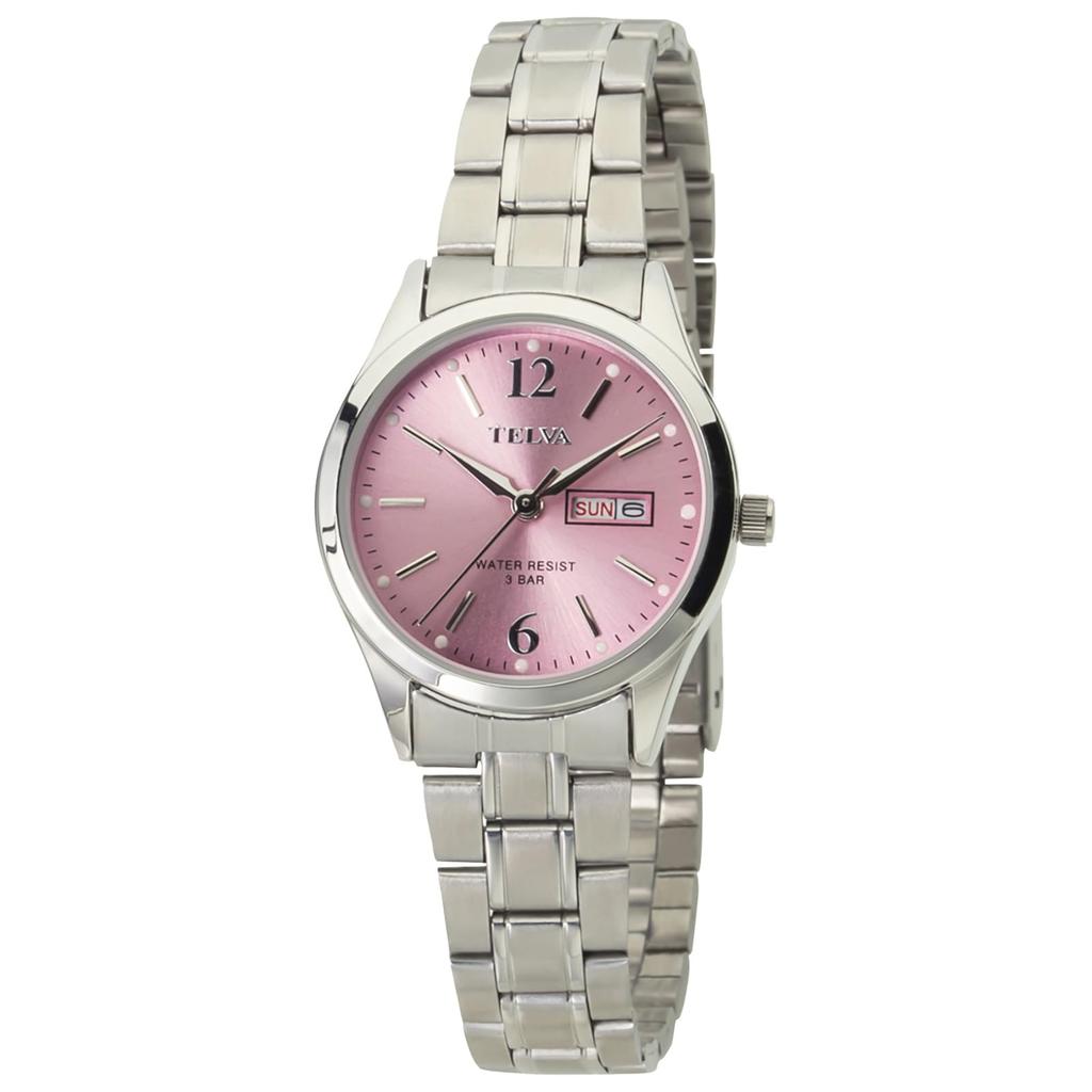 Klefer TE-AL183-PKS Women's Analog Waterproof Watch with Metal Band, Silver