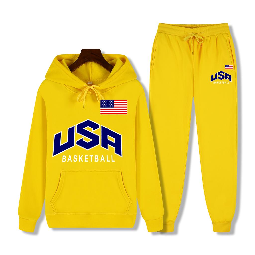 Neue Outdoor Hoodie Mode Frühling und Herbst Paar 2-teiliges Set Lässige Langarm Hoodies + Hosenanzug Sportliche Pullover