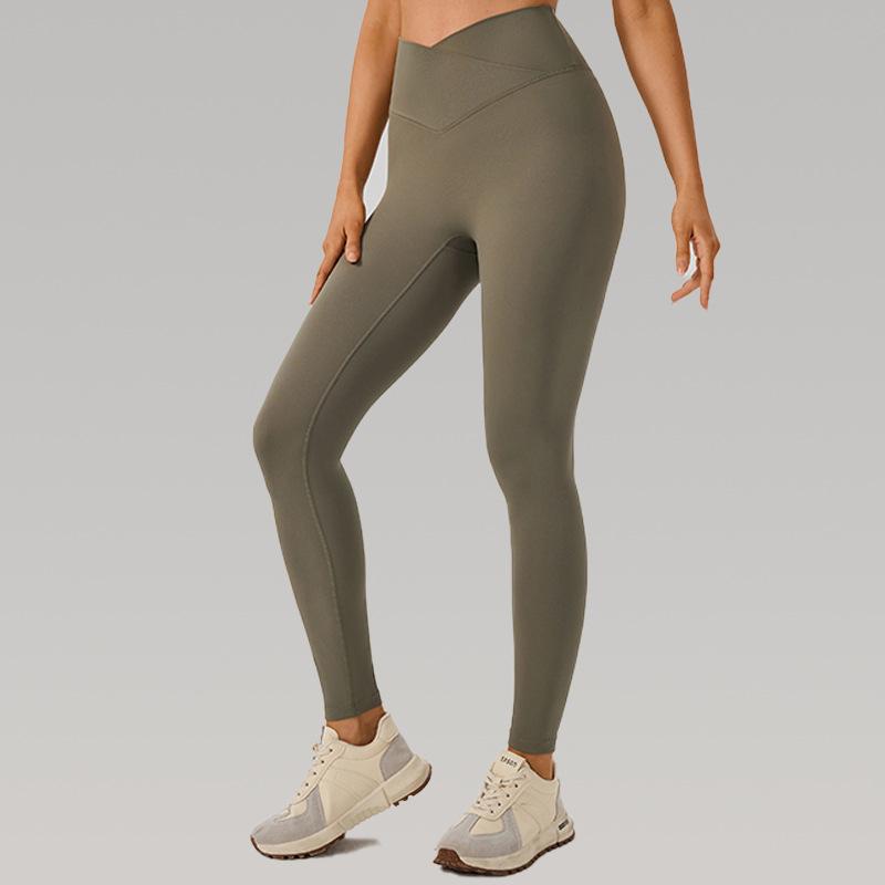 Cross-High Waist Women's Yoga Pants - Hip Lifting, Body Shaping, Pilates Fitness Leggings.