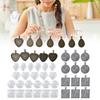 48pcs Metal Round DropShaped Pendant Base Tray Glass Domes Jewelry DIY Tool Accessory