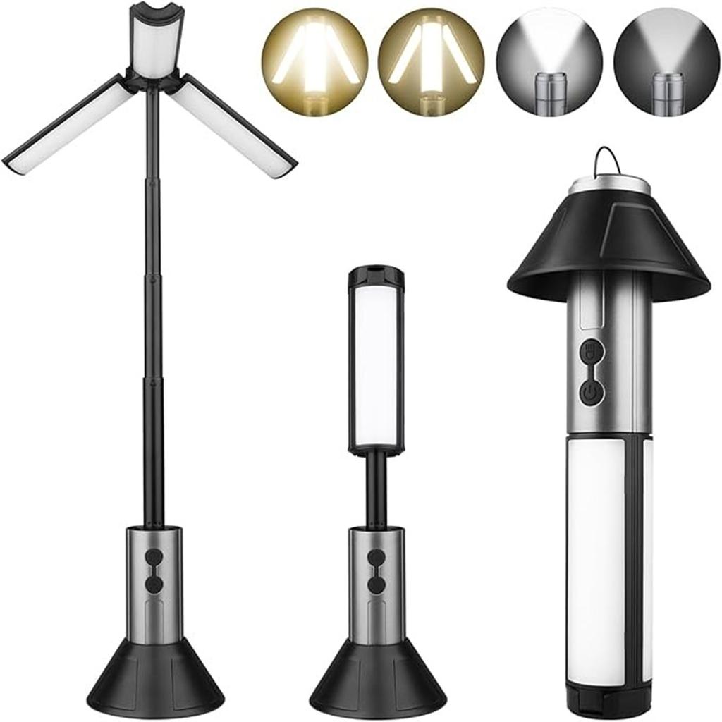 Multi-Functional Telescopic Camping Lamp – Foldable Outdoor , Ambient Lighting, Stand Flashlight for Hiking & Travel