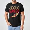 Jesus Saves Soccer Football Goalie Sport God Christian Gift Sports Cotton Men Clothes Streetwear Regular Short Sleeve T-Shirt