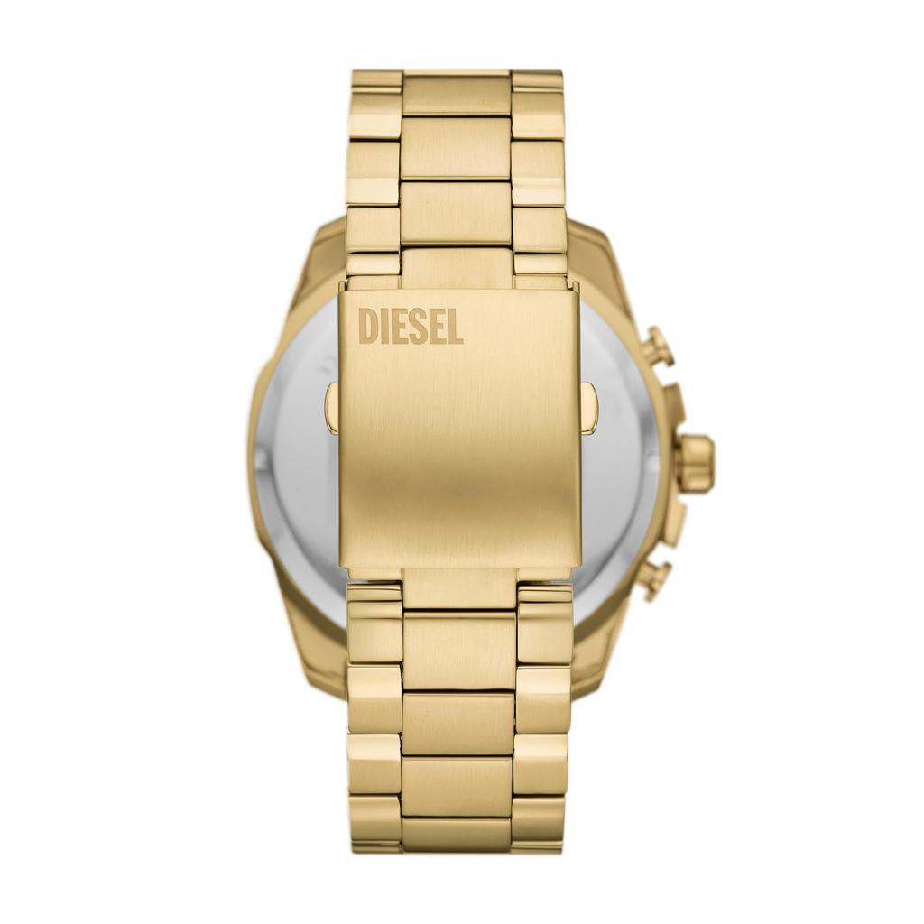 Diesel Analoge Uhr mit blauem Zifferblatt mit goldenem Mega Chief Mega Chief Slim Herrenlogo, 51mm, &