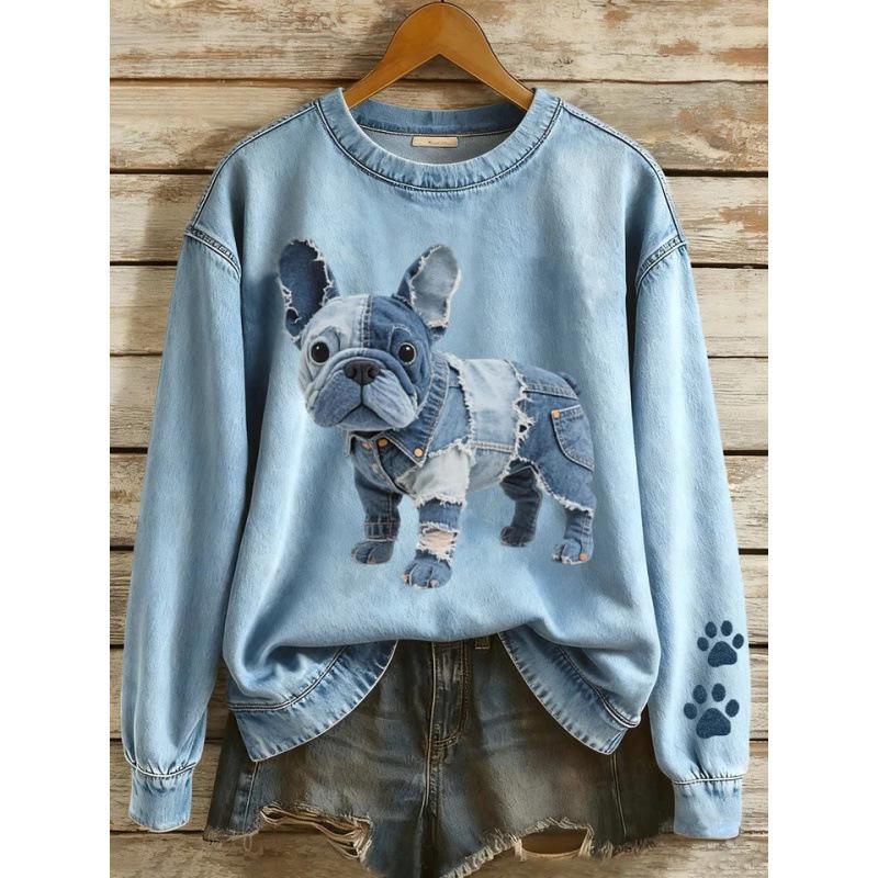 2026 3D Printed Cartoon Round Neck Long Sleeve Pullover Sweatshirt