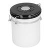 Dichtungsbehälter mit Löffel Edelstahl Kaffeebohnen Vorratsdose mit Entlüftungsventil Weiß 1,8L