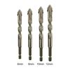 Eccentric Drill Bit Set Four-Edge Serrated Drill Bits High Hardness Bevel Tip Serrated Drill Bits For Brick Wood