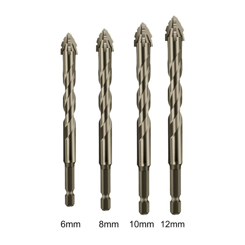 Eccentric Drill Bit Set Four-Edge Serrated Drill Bits High Hardness Bevel Tip Serrated Drill Bits For Brick Wood