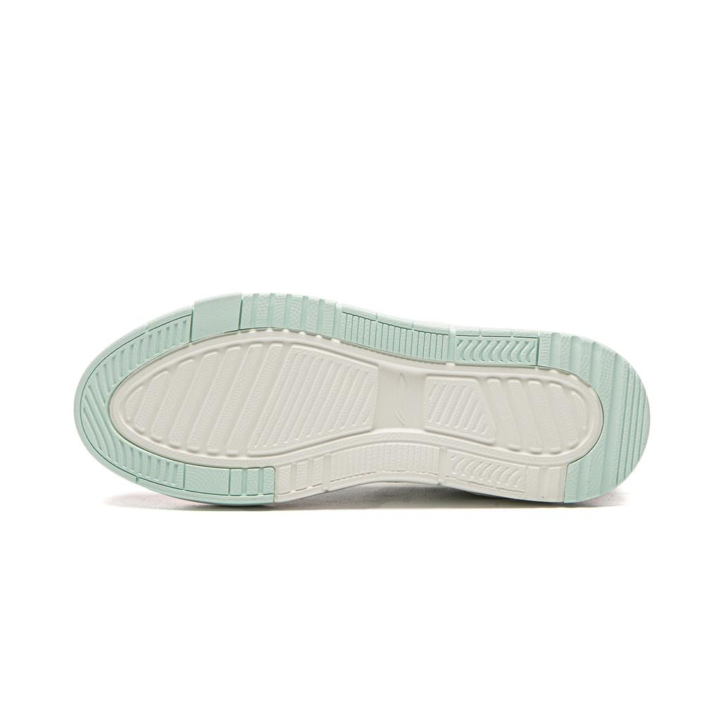 Li Ning Common 80s Skateboard Shoes Women's Low Top Champagne White/Water Wave Green AGCW038-1