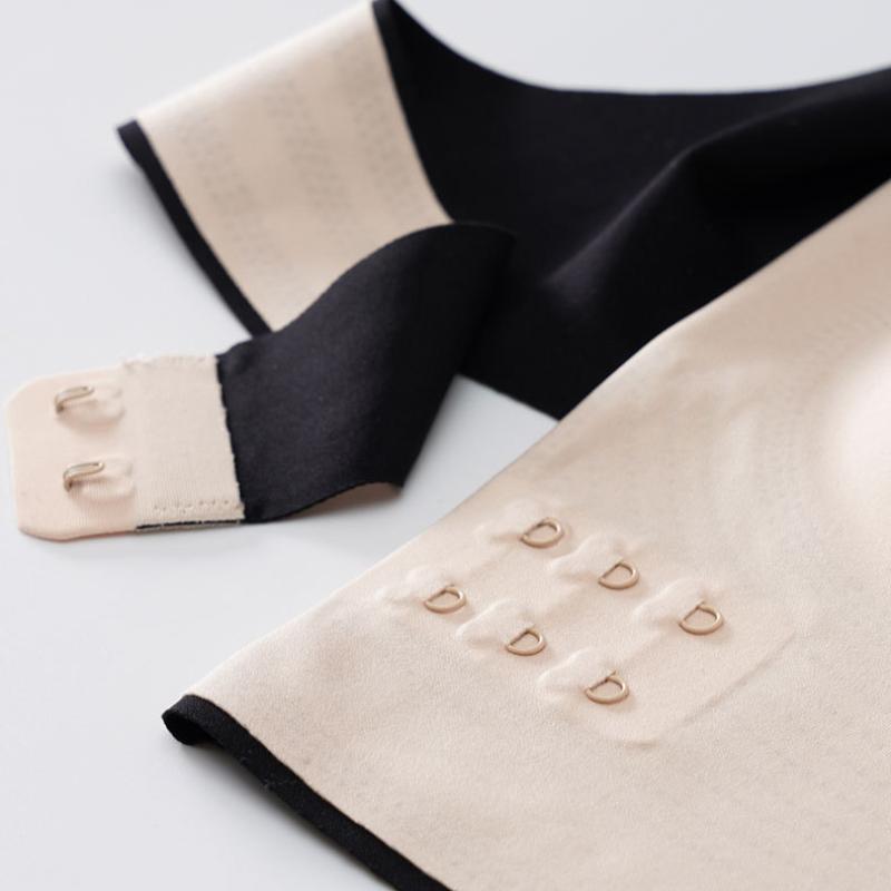 Sexy Front Buckle Non-marking Large Size Underwear Female Thin Bra Without Steel Ring Gathered Sports Adjustable Undershirt Type Bra