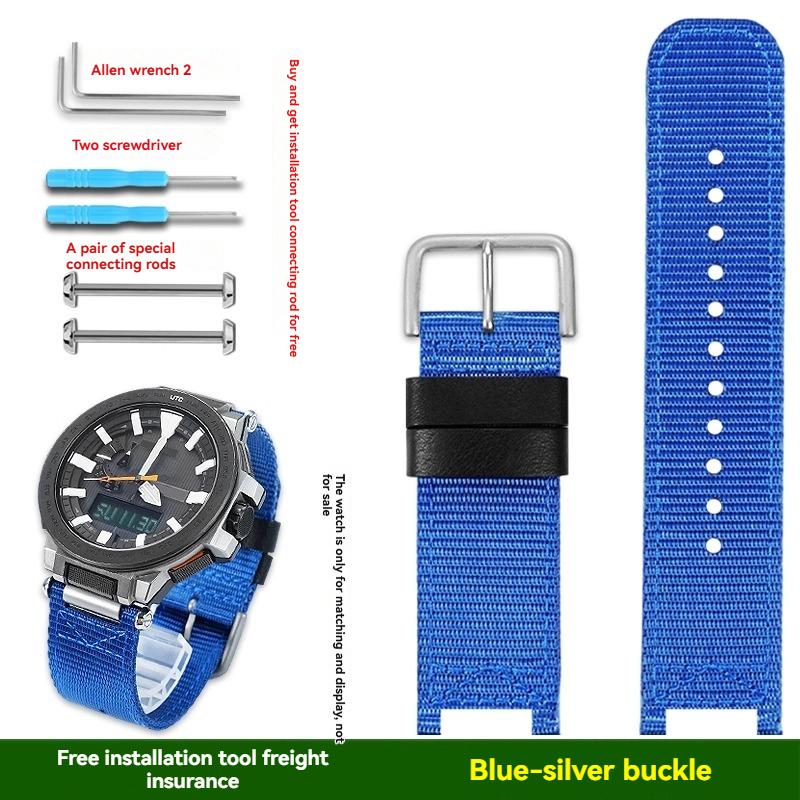 For Casio PROTREK series PRX-8000T/PRX-8001YT modified sports outdoor nylon canvas watch strap men's accessories