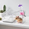 Acrylic Hamster Hideout 3 in 1 Sand Bath Box Tunnel System Small Pet House  Sleeping Den