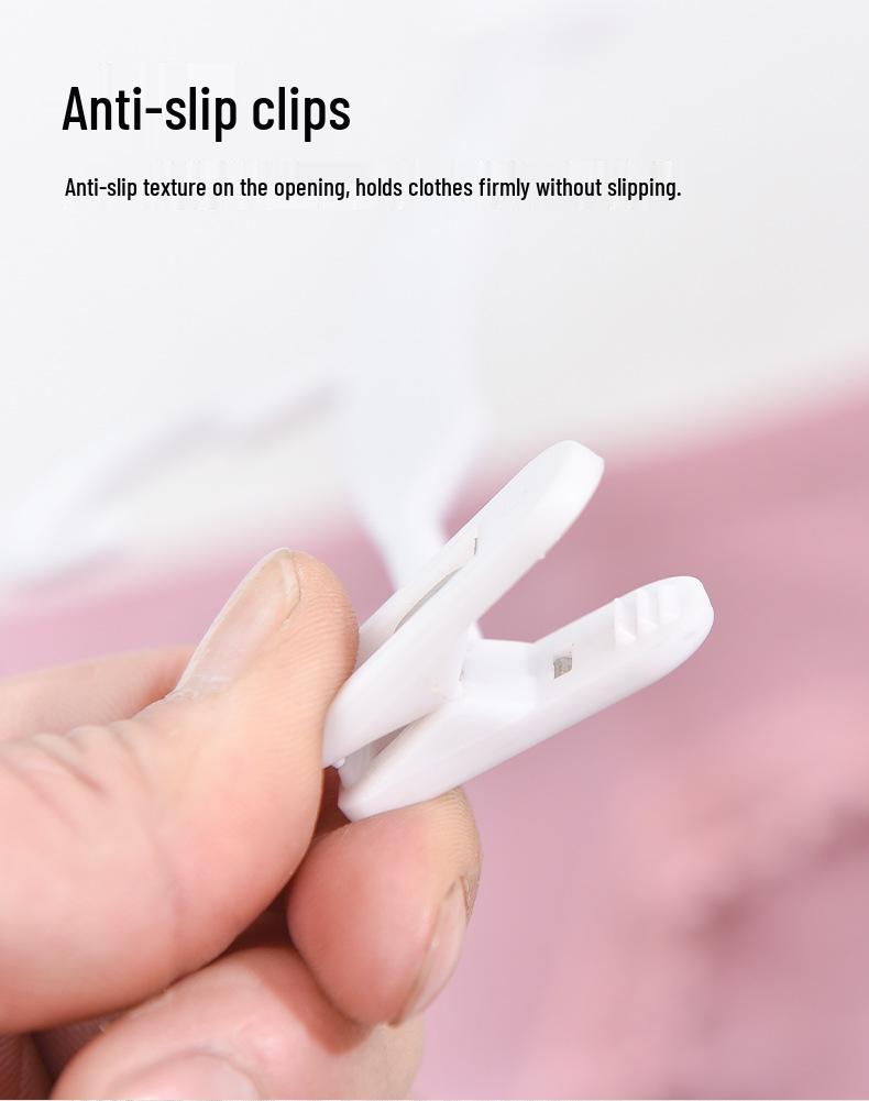 Seamless Plastic Hanger for Men's & Women's Pants, Underwear, Bras, and Panties - Drying Rack with Clips